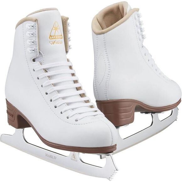Jackson Ultima Artiste Women's Ice Skates with Mark IV Blade, White, Size 8.5 - Picture 1 of 4